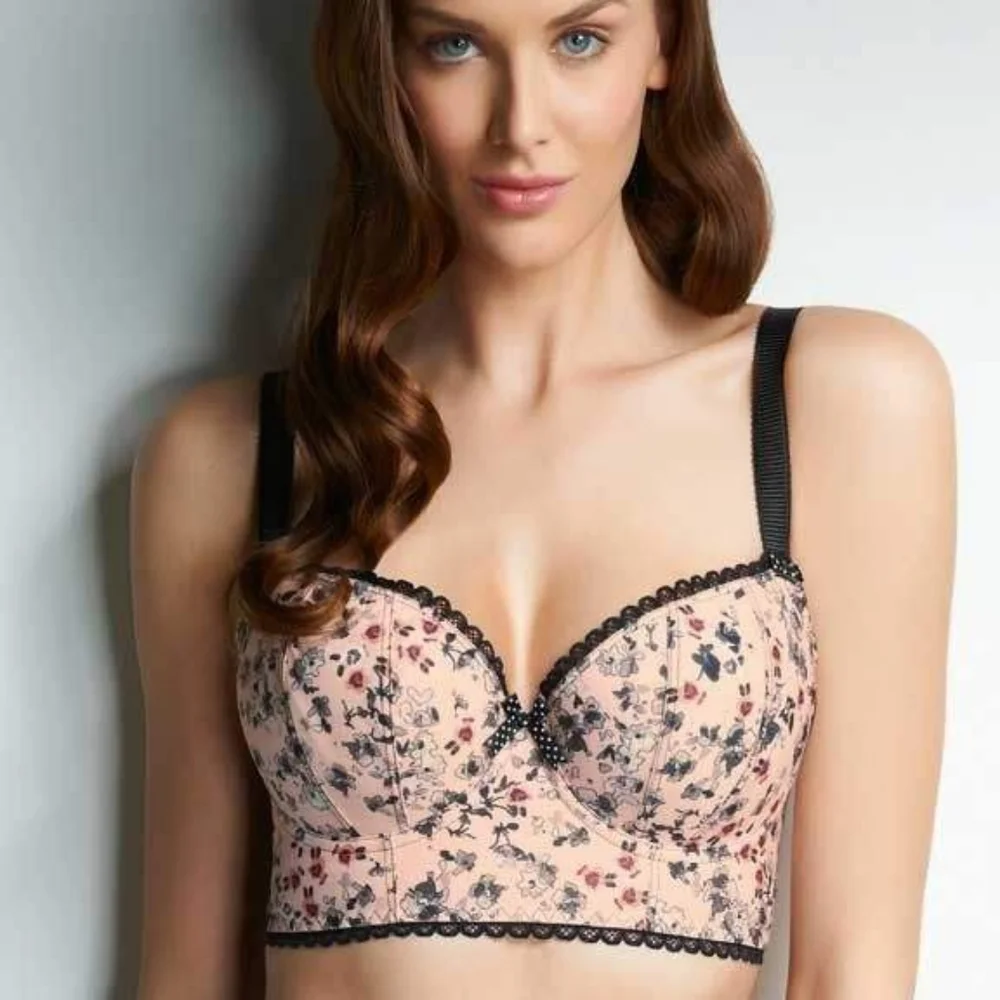 Freya long line bra romantic floral size 30F - Picture 1 of 3